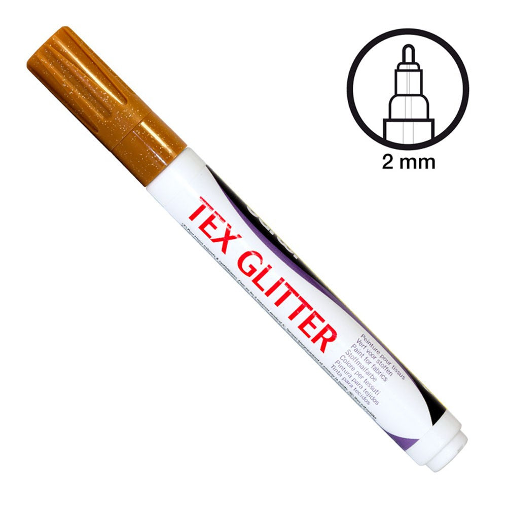 Ki-Sign Glitter Bakır Tekstil Kalemi - FTEXG057